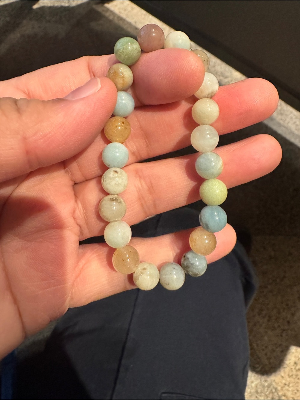 Amazonite Beaded Stretch Bracelet - Multi-Color - Picture 8 of 8